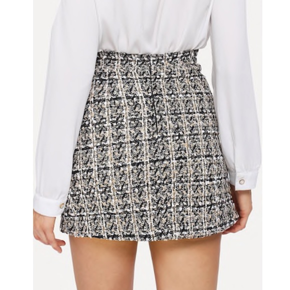 💥NEW💥Plaid Tweed Mini Skirt - Picture 7 of 8